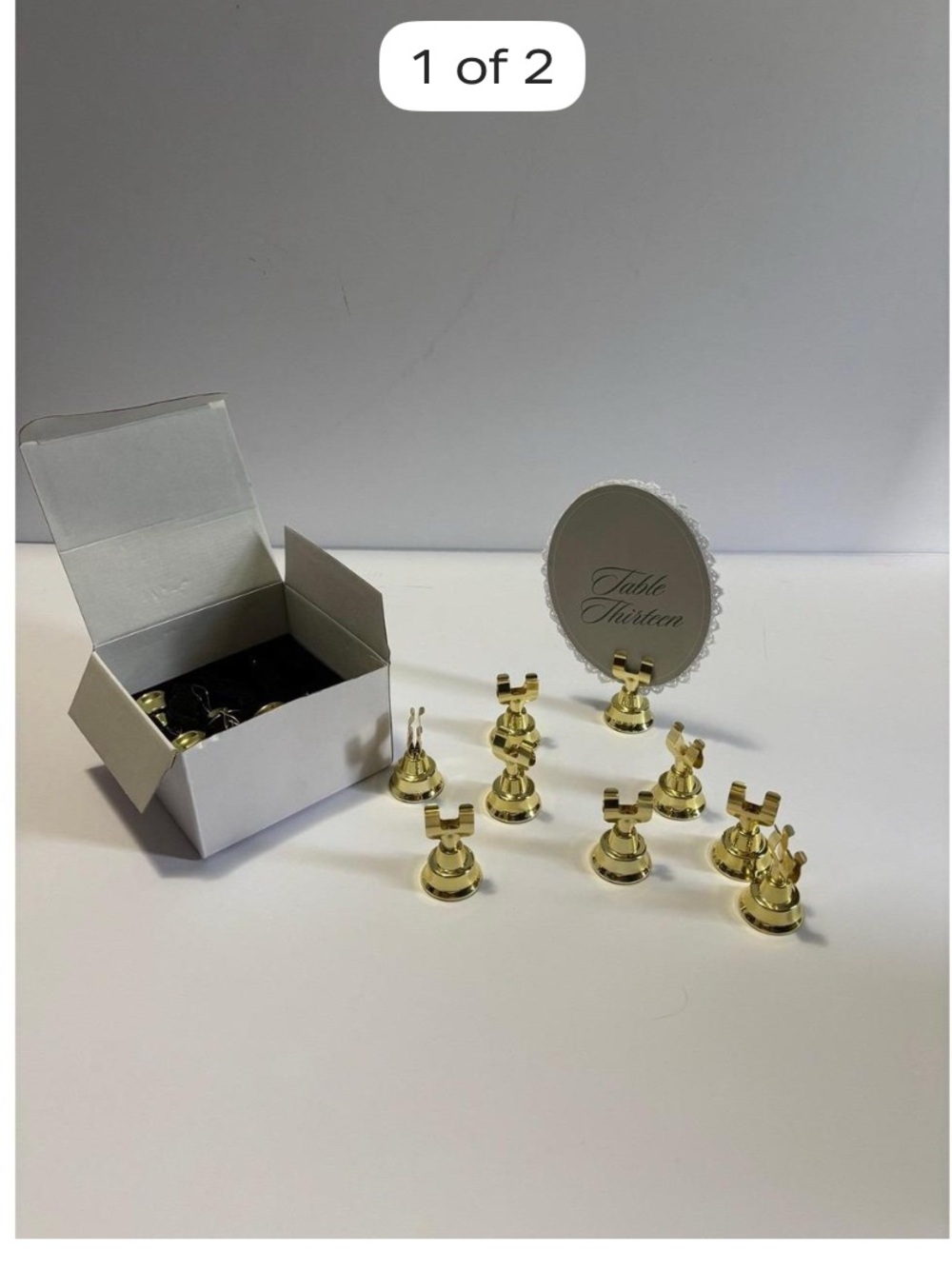 16 Gold Place Card Holders